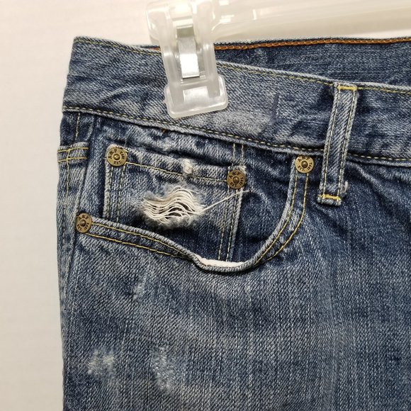 Abercrombie & Fitch jeans 2L Long Tall Erin straight skinny distressed low rise - Picture 3 of 16